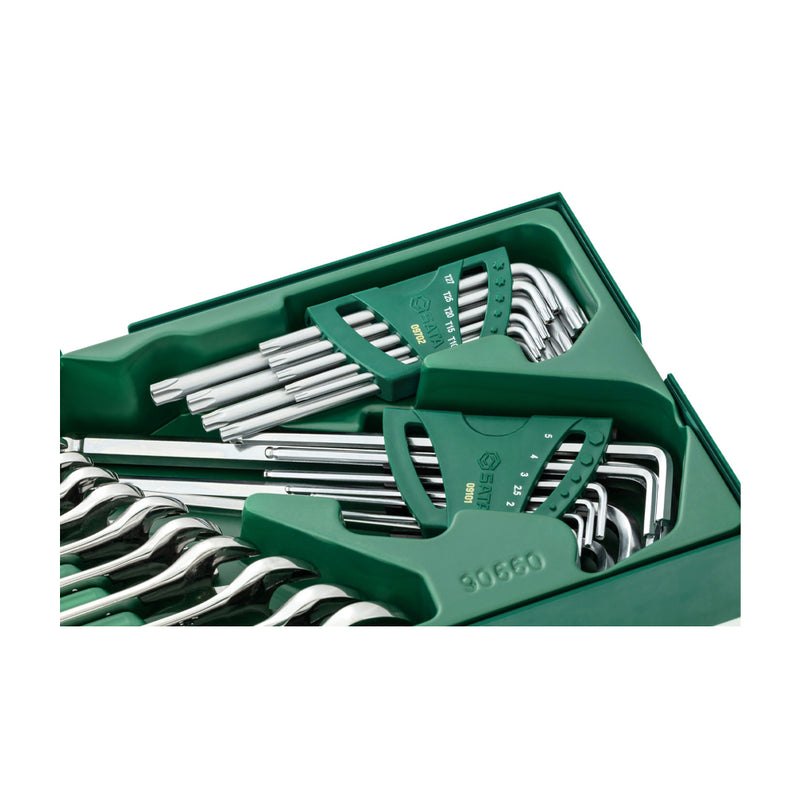 Bộ khay cờ lê vòng miệng và lục giác kết hợp 30 chi tiết SATA 09906