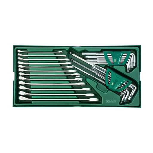 Bộ khay cờ lê vòng miệng và lục giác SATA 09906 30 chi tiết, đa năng, bền bỉ, giá tốt.