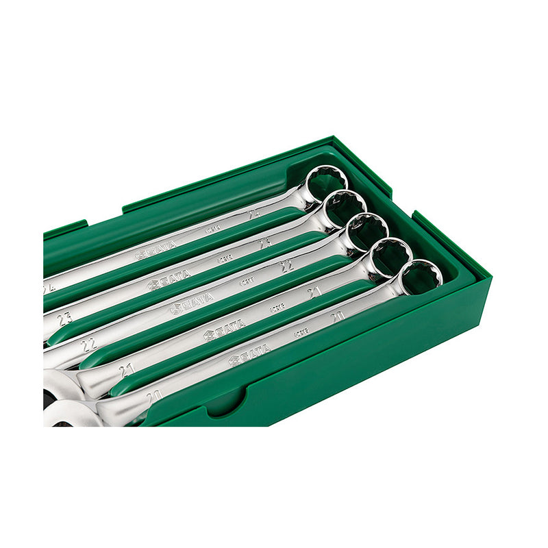 Bộ khay cờ lê vòng miệng hệ mét, 8 chi tiết SATA 09907 kích thước từ 5.5mm - 24mm