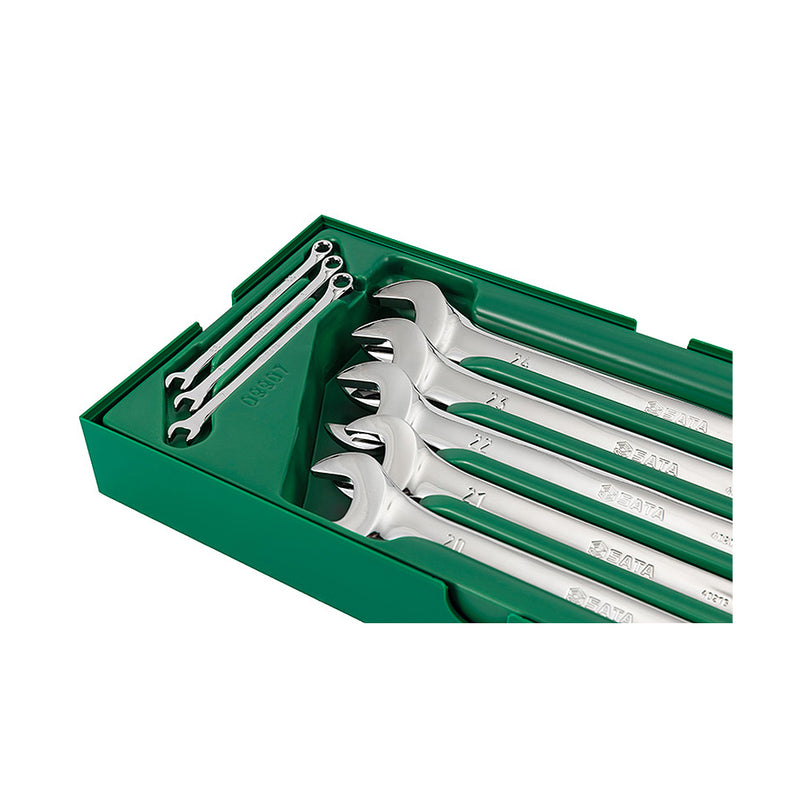 Bộ khay cờ lê vòng miệng hệ mét, 8 chi tiết SATA 09907 kích thước từ 5.5mm - 24mm