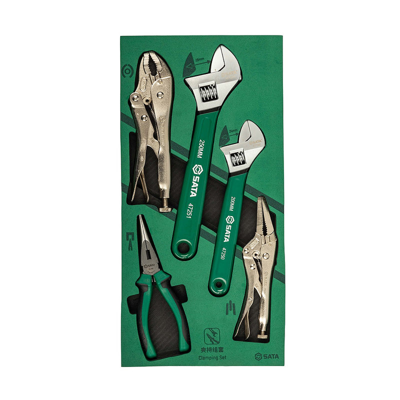 Bộ mỏ lết và kìm kết hợp 5 chi tiết SATA 09909A