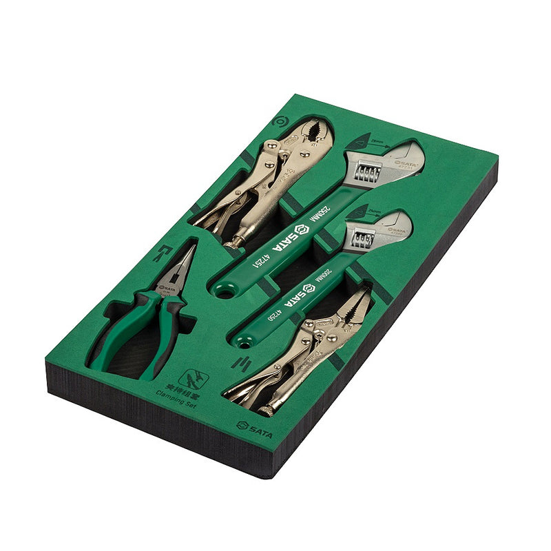 Bộ mỏ lết và kìm kết hợp 5 chi tiết SATA 09909A
