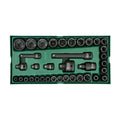 Bộ khay 36 chi tiết đầu tuýp 1/2 inch và 3/8 inch SATA 09914 6 cạnh.