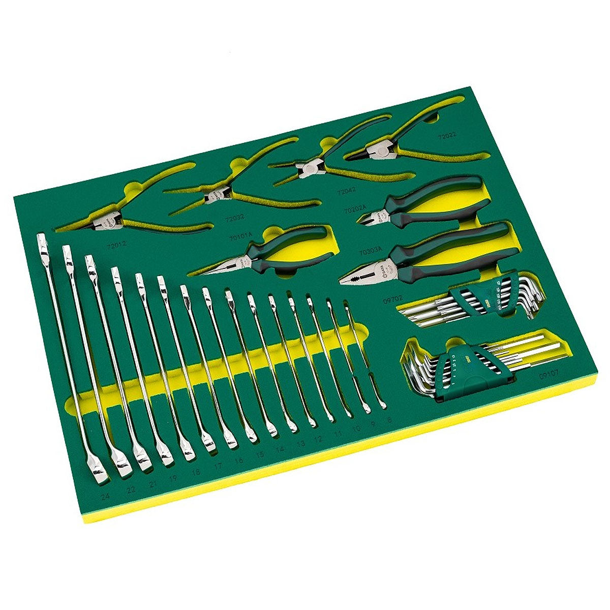 Bộ 4 khay dụng cụ tổng hợp 157 chi tiết SATA 09919