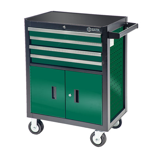 Bộ xe đẩy dụng cụ sửa chữa ô tô SATA 09925, 210 chi tiết, 4 ngăn