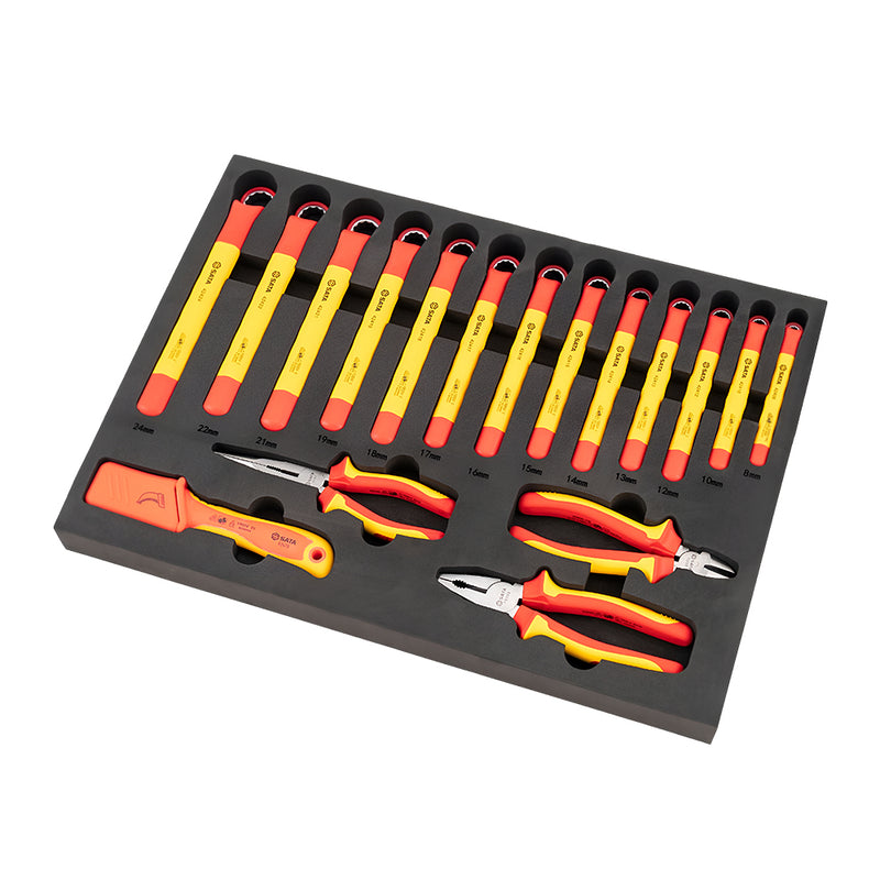Bộ 3 khay dụng cụ tổng hợp 68 chi tiết, cách điện 1000V SATA 09928