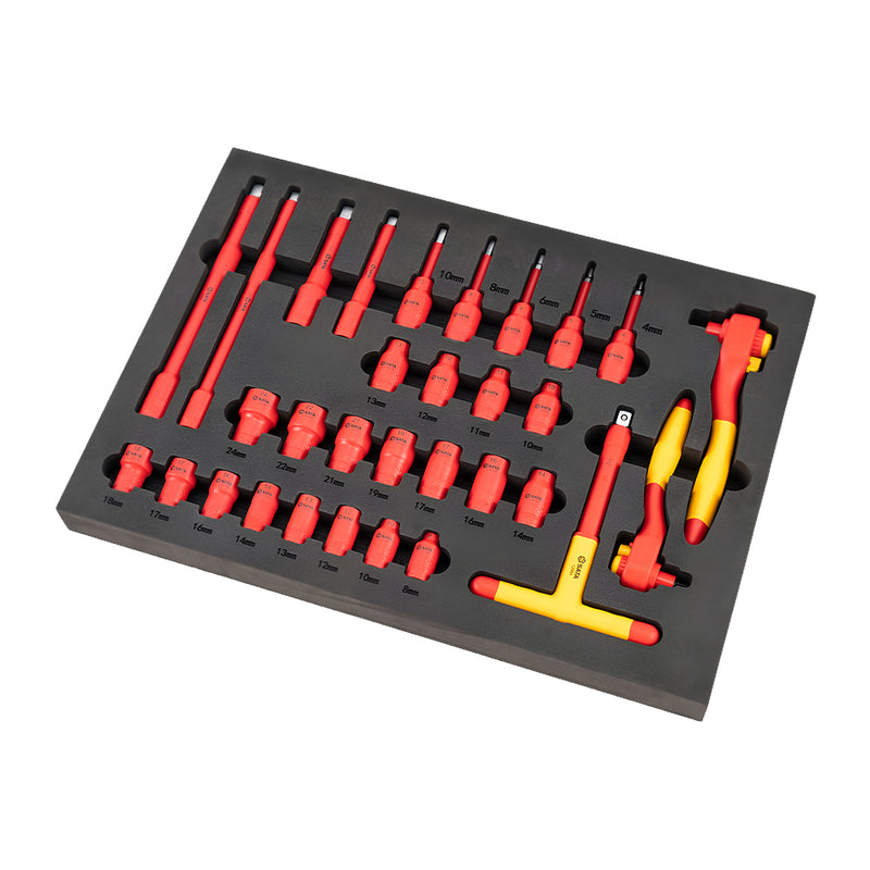 Bộ 3 khay dụng cụ tổng hợp 68 chi tiết, cách điện 1000V SATA 09928