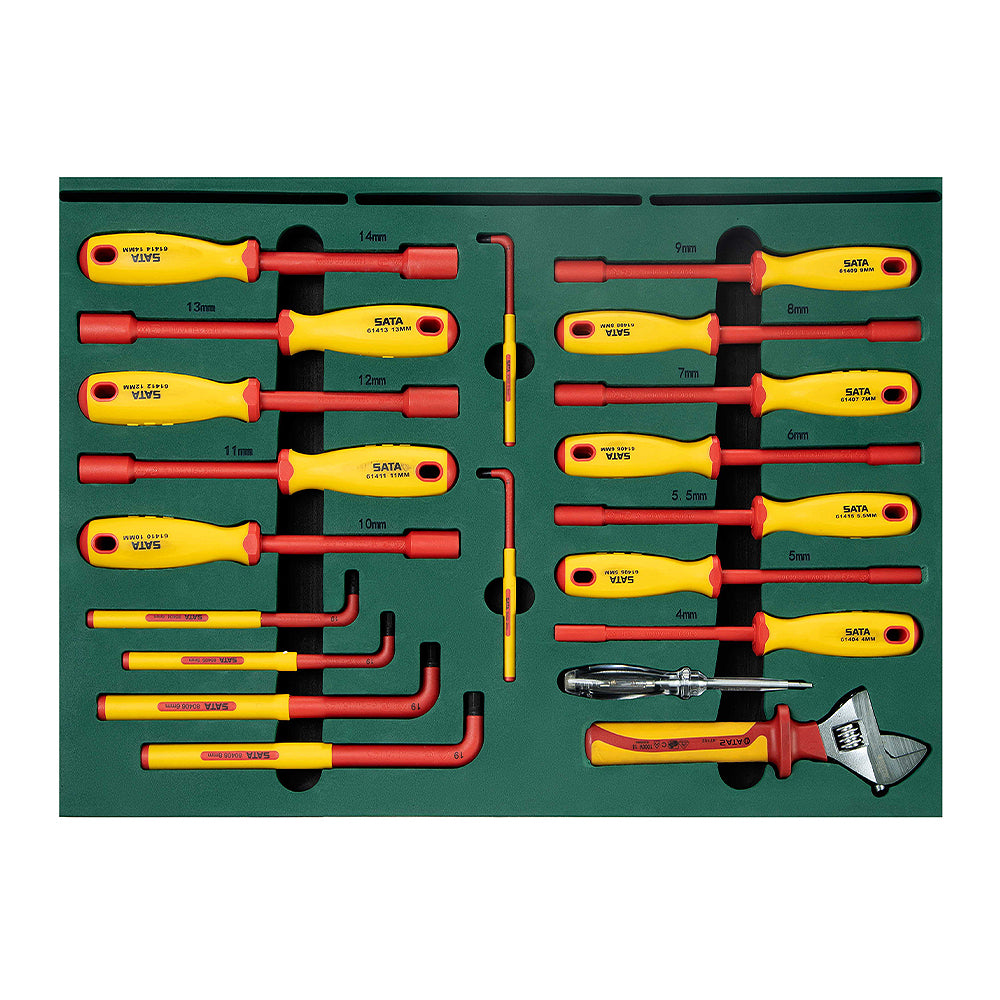 Bộ 5 khay dụng cụ tổng hợp 116 chi tiết, cách điện 1000V SATA 09936
