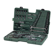 Bộ dụng cụ cầm tay 160 chi tiết SATA 09941 cho ô tô, thép Cr-V, mạ chrome, hộp nhựa chuyên dụng, sửa chữa, bảo trì.