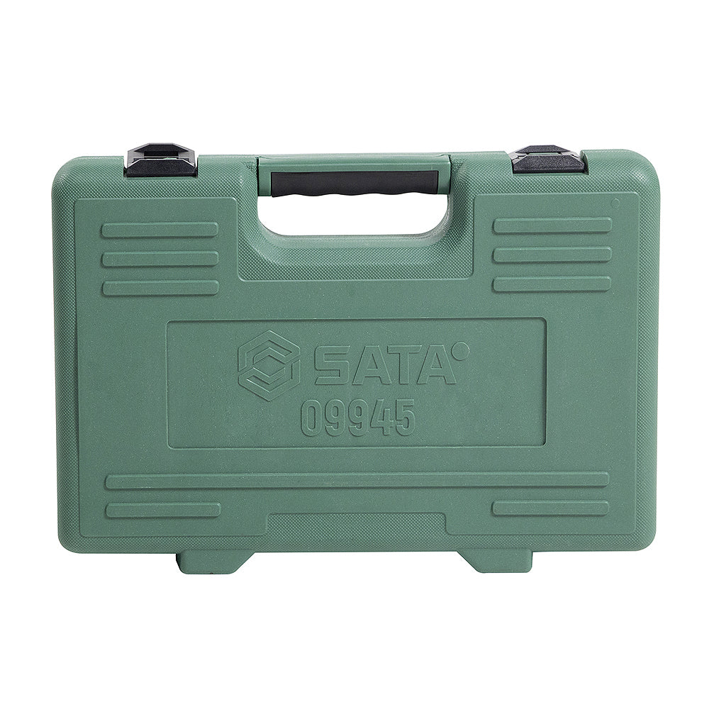 Bộ đầu tuýp, kèm cần siết tự động 34 chi tiết SATA 09945 cốt 1/2 inch