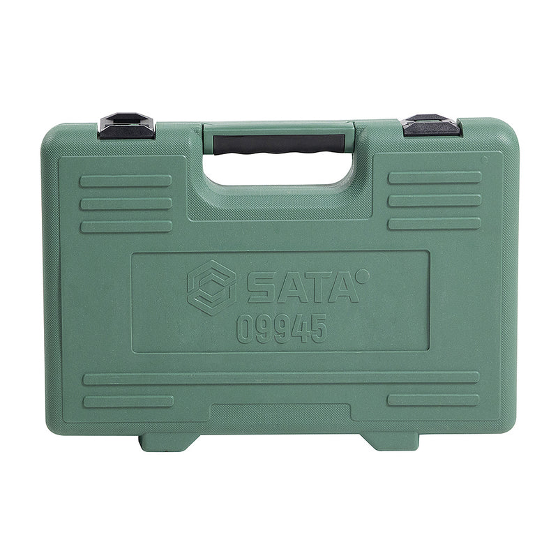 Bộ đầu tuýp, kèm cần siết tự động 34 chi tiết SATA 09945 cốt 1/2 inch