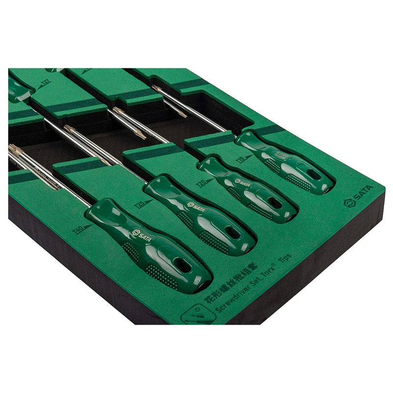 Bộ tua vít đầu sao 8 chi tiết SATA 09955A kích thước từ T8 - T40