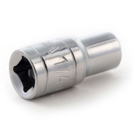 Đầu tuýp 6 cạnh SATA hệ inch cốt 1/4" - Thép Cr-V, Mạ Chrome sáng bóng, chống gỉ