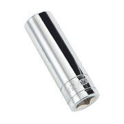 Đầu tuýp 6 cạnh lòng sâu SATA cốt 3/8 inch, hệ inch, thép Cr-V, mạ Chrome sáng bóng.