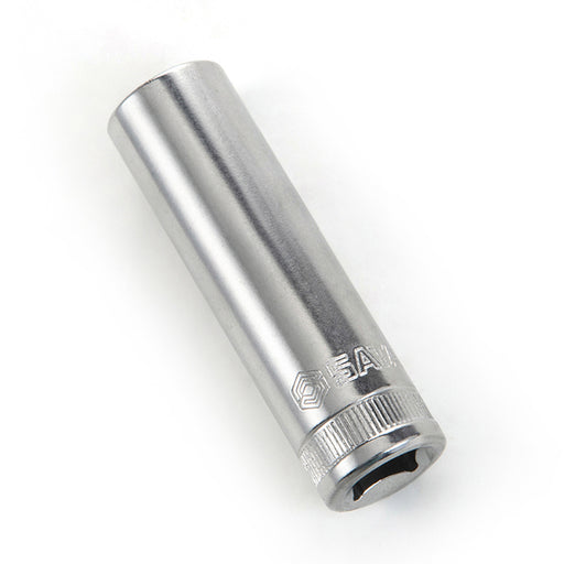Đầu tuýp 6 cạnh SATA 3/8 inch dài 63.5mm, thép Cr-V, xi mạ chrome, kích thước 8-22mm.