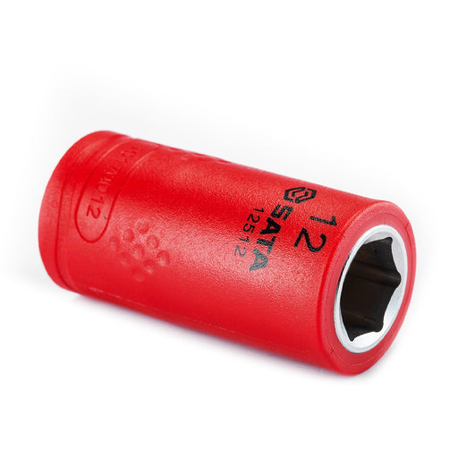 Đầu tuýp cách điện SATA 1000V VDE cốt 3/8" 12mm, an toàn điện áp cao