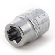 Đầu tuýp chuyên mở bu lông đầu sao ngoài E-Torx SATA cốt 3/8 inch, Cr-V, mạ Chrome.