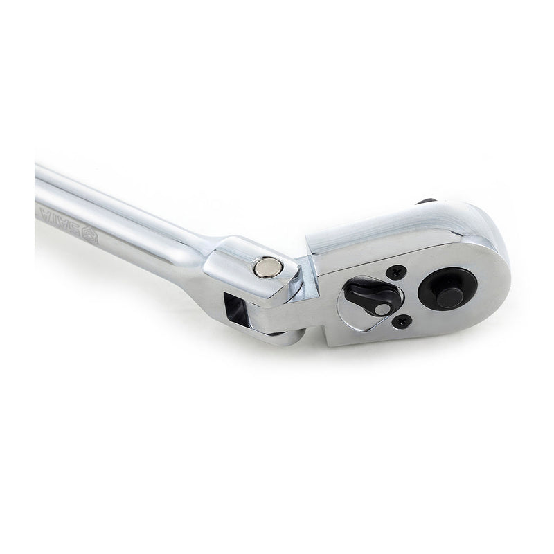 Cần siết tuýp tự động có đầu lắt léo SATA 12911, cốt 3/8 inch, tay cầm nghiêng, dài 275mm
3/8" Dr. Flex-Head Quick Release Ratchet