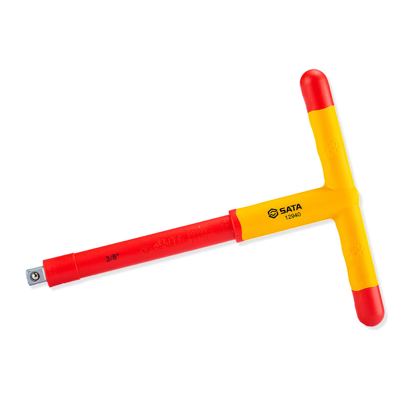 Cần siết tuýp chữ T, cách điện 1000V SATA 12940 cốt 3/8 inch, kích thước 200mm