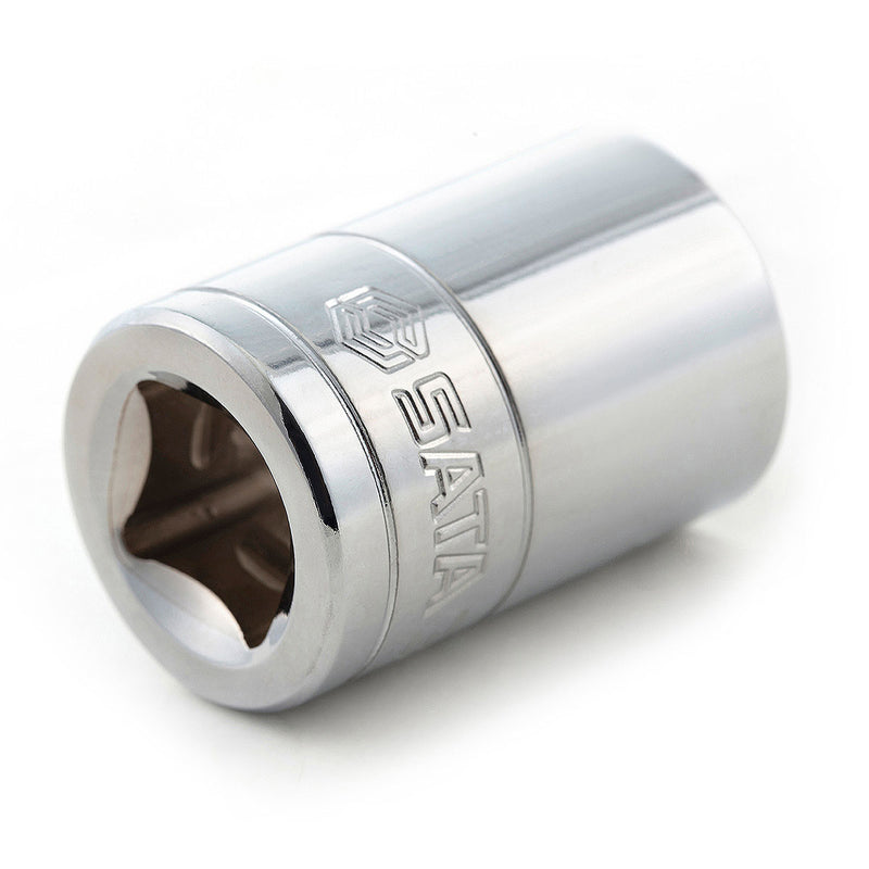 Đầu tuýp 12 cạnh SATA cốt 1/2 inch, hệ inch, thép Cr-V, mạ Chrome