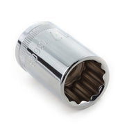 Đầu tuýp 12 cạnh SATA 13601 8mm, cốt 1/2 inch, dài 38mm, thép Cr-V, mạ Chrome.