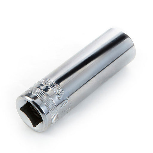 Đầu tuýp lòng sâu 12 cạnh SATA cốt 1/2 inch 10-19mm, thép Cr-V mạ chrome.