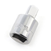 Đầu tuýp chuyển đổi cốt SATA 13913: 1/2 inch sang 3/8 inch, thép Cr-V, mạ Chrome sáng bóng, bi giữ đầu khẩu, 56mm