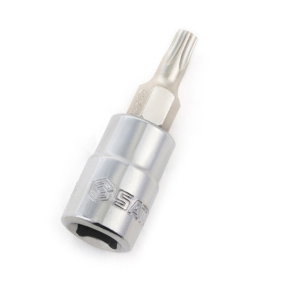 Mũi vặn vít đầu sao Torx SATA cốt 1/4 inch T8-T40, thép S2, Cr-V, mạ chrome
