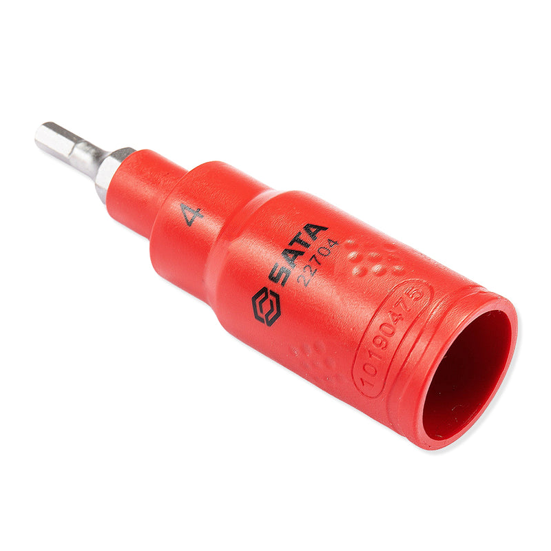 Mũi vặn vít đầu lục giác cách điện 1000V, gắn đầu siết bu lông SATA cốt 3/8 inch, kích thước từ 4mm - 8mm