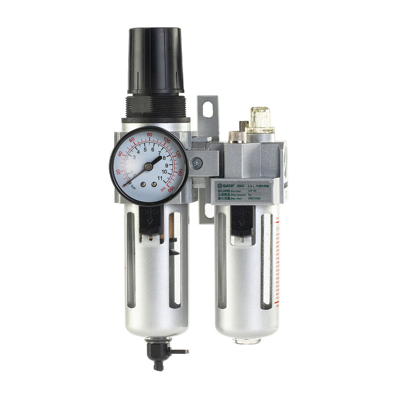 Bầu lọc khí nén SATA 29941: lọc, điều áp, châm dầu, 1/2 inch PT, 3100 L/phút.