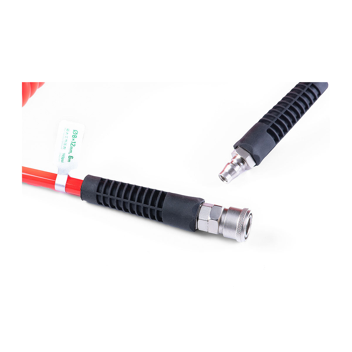 Ống dẫn khí nén bằng nhựa xoắn SATA, 2 đầu khớp tiêu chuẩn, tháo lắp nhanh (Sản xuất tại Đài loan)