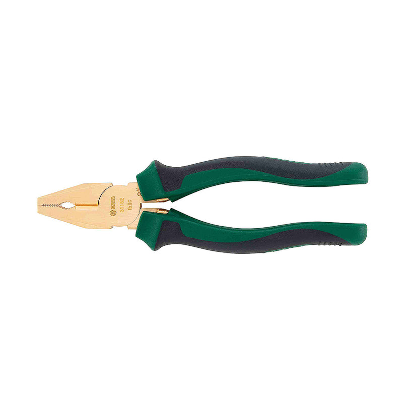 Kìm chống tia lửa điện SATA 31152, 200mm, hợp kim Đồng-Berili, không nhiễm từ, an toàn cho môi trường cháy nổ.
