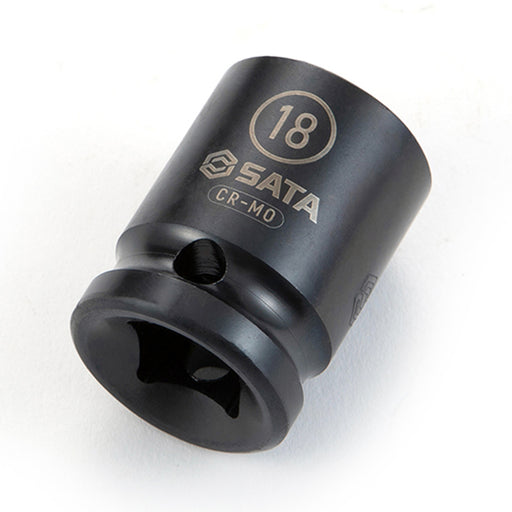Đầu tuýp 6 cạnh SATA cốt 1/2 inch 18mm, thép Cr-Mo chịu va đập