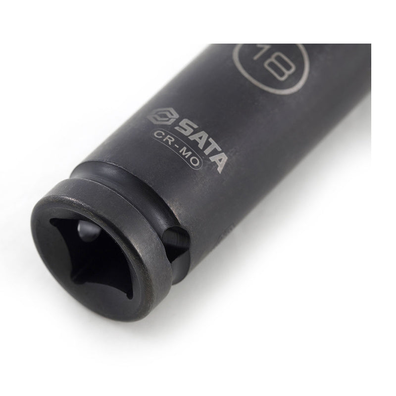 Đầu tuýp 6 cạnh, lòng sâu, thân mảnh SATA cốt 1/2 inch, kích thước từ 10mm - 27mm