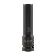 Đầu tuýp 6 cạnh nòng sâu thân mảnh SATA cốt 1/2 inch, 10mm-27mm, Cr-Mo, chịu va đập.