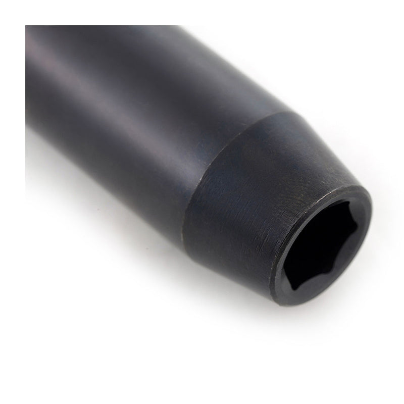 Đầu tuýp 6 cạnh sâu SATA cốt 1/2 inch, thép Cr-Mo cao cấp, mạ phosphate đen, chịu lực va đập.