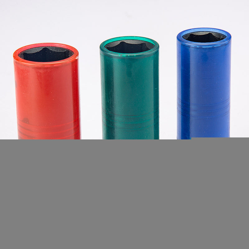 Đầu tuýp bọc nhựa màu, chuyên dùng tháo mâm bánh xe SATA cốt 1/2 inch, kích thước từ 17mm - 21mm