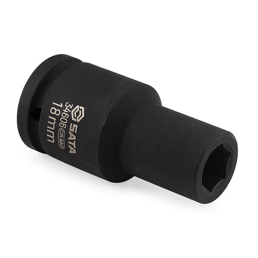 Đầu tuýp 6 cạnh SATA nòng sâu cốt 3/4 inch 18mm thép Cr-Mo chuyên dụng cho máy siết bu lông.