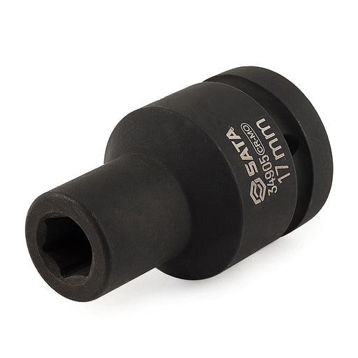 Đầu tuýp 6 cạnh lòng sâu SATA cốt 1 inch 17mm - Chất liệu Cr-Mo, rèn nguội, chuyên dùng cho máy siết bu lông.