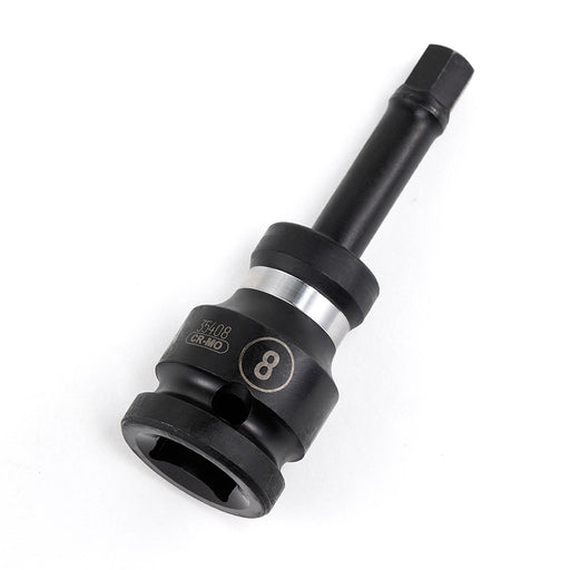 Mũi vặn vít đầu lục giác SATA 35408 8mm cốt 1/2 inch Cr-Mo rèn nguội, chuyên dụng cho súng siết bu lông.