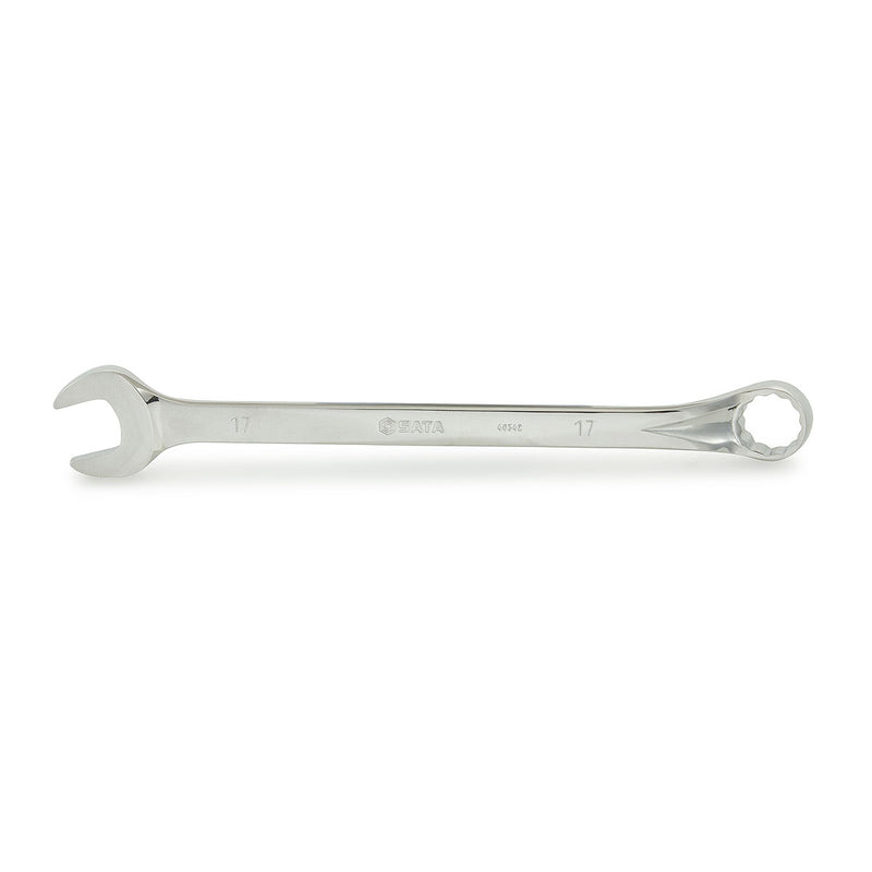 Cờ lê vòng miệng 55° SATA 17mm, thép Cr-V, mạ Chrome.