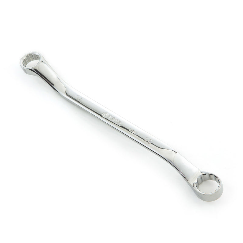 Cờ lê hai đầu vòng lệch SATA Cr-V hệ mét, mạ chrome, kích thước 13x14mm