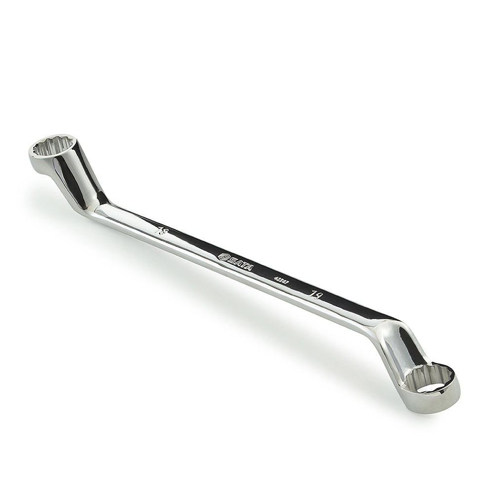 Cờ lê 2 đầu vòng SATA 18mm x 19mm, thép Cr-V, Off-Corner Loading
