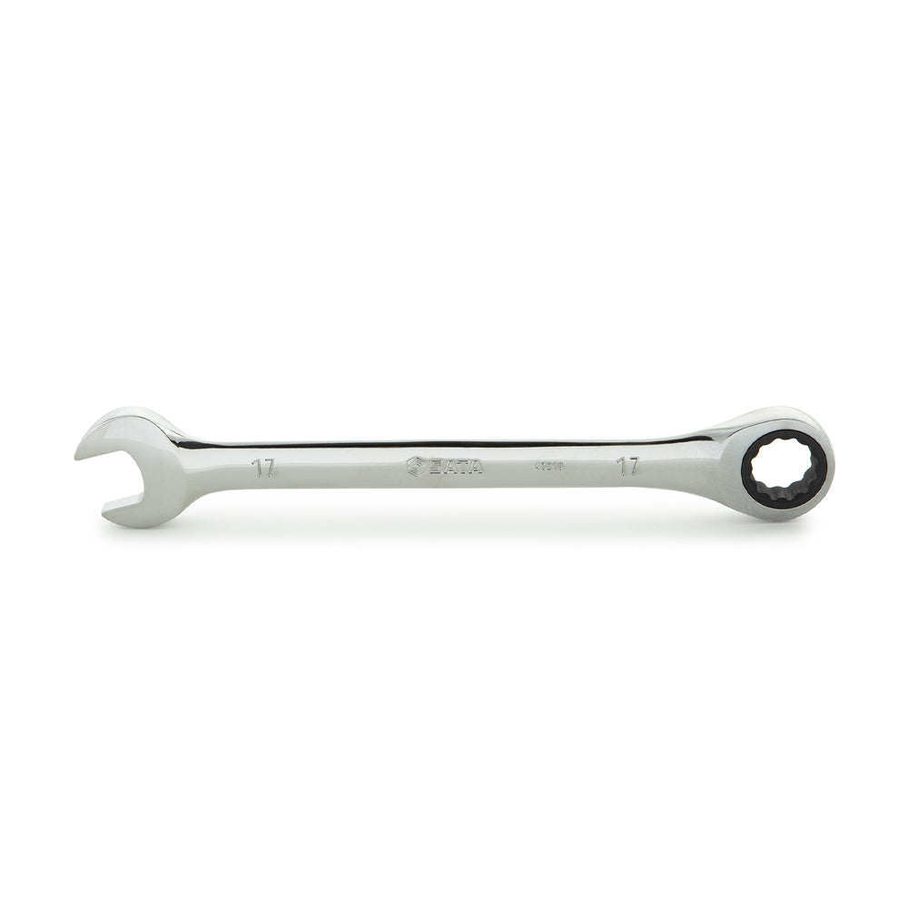 Cờ lê vòng miệng tự động SATA 17mm, thép Cr-V, mạ chrome, 2 đầu chức năng, làm việc hiệu quả.
