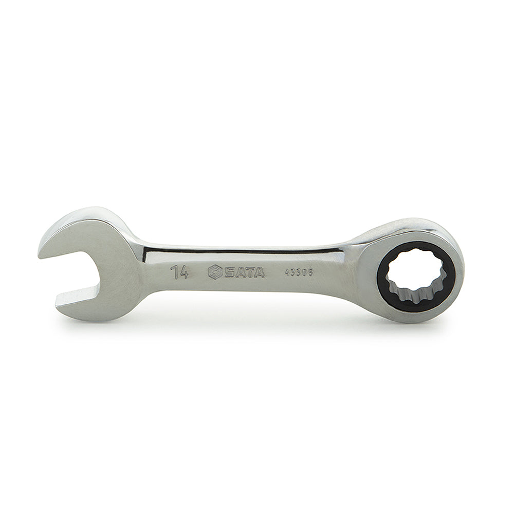 Cờ lê vòng miệng tự động SATA thân lùn 14mm, 72 răng, Cr-V, Off-Corner Loading.