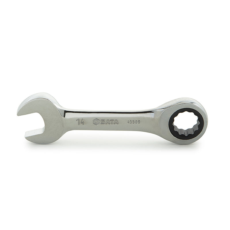 Cờ lê vòng miệng tự động SATA thân lùn 14mm, 72 răng, Cr-V, Off-Corner Loading.