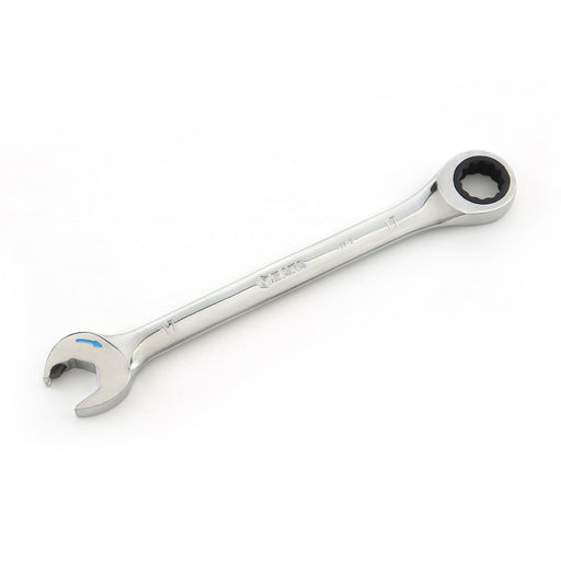 Cờ lê vòng miệng tự động SATA 17mm, thép Cr-V, mạ chrome bóng, cơ chế bánh cóc 72 răng