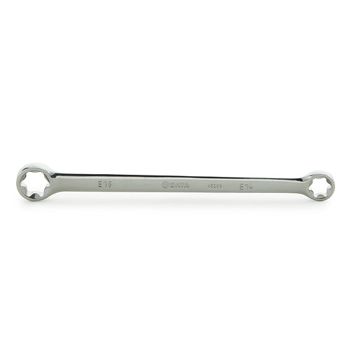 Cờ lê chuyên dụng 2 đầu sao Torx ngoài SATA E14 x E18, thép Cr-V, chrome bóng.