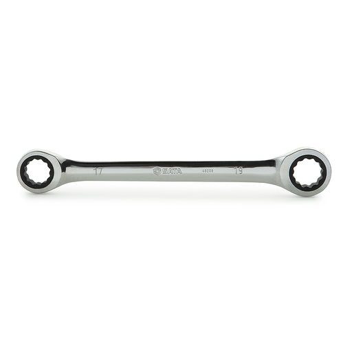 Cờ lê vòng tự động 2 đầu SATA 17mm x 19mm, thép Cr-V, 72 răng, Off-Corner Loading, Full Polish Chrome Finish