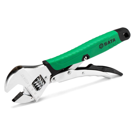 Mỏ lết khóa hàm SATA 47214 10 inch (250mm) Cr-V chống trượt, kẹp chặt bu lông gỉ sét.